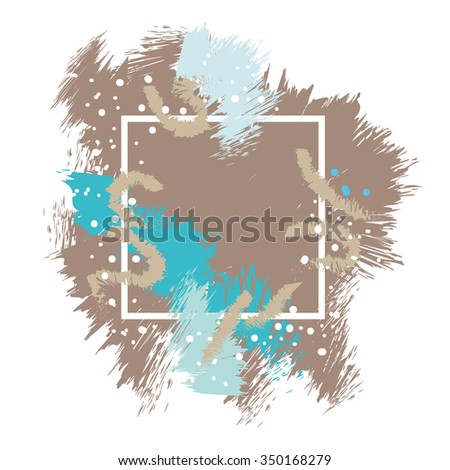 Vector hand drawn abstract background with frame