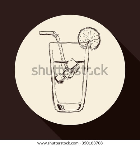 Cocktail concept with her own glass design, vector illustration 10 eps graphic.