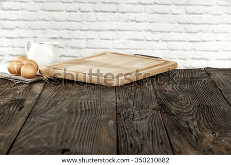 free space on wooden desk and wooden old table 