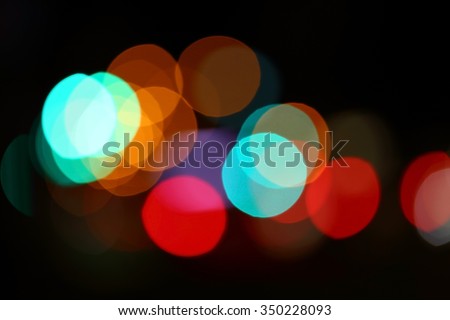Color spark and blow natural bokeh in dark,blur soft focus