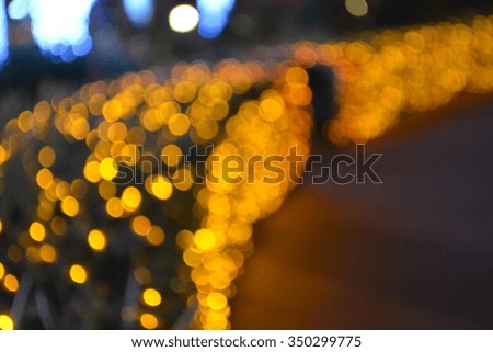 Abstract blurred bokeh yellow background