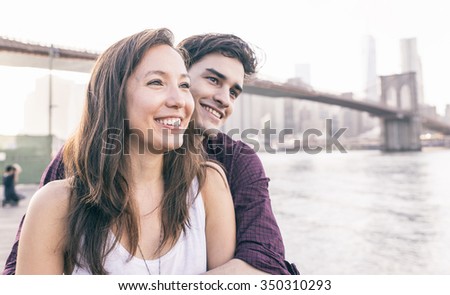 Young couple spending time together in New york