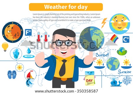 Weather for day, infographics