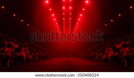 Fashion runway out of focus,blur background Royalty-Free Stock Photo #350408324