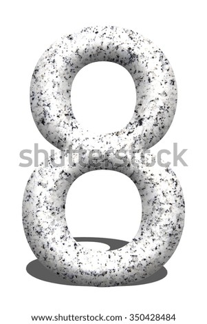3d number 8 - from my stone number collection.