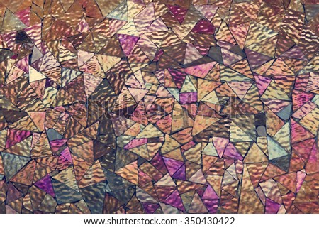The multi-colored glass mosaic