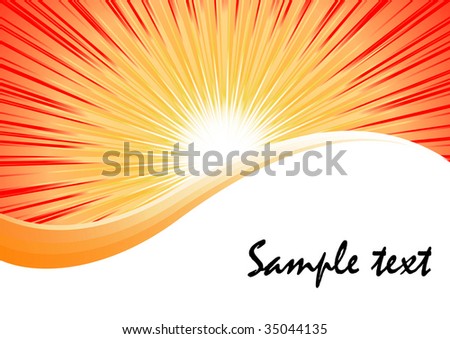 Vector bright orange background; clip-art