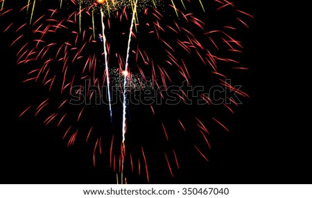 New year celebrate with fireworks lighting as background texture