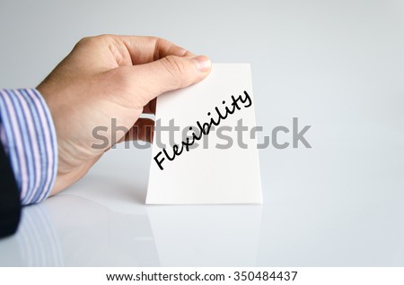 Flexibility text concept isolated over white background