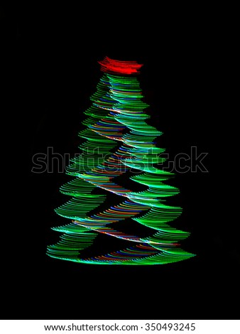 New year 2016 concept merry christmas fir-tree blur abstract effect