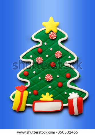 Christmas decorative tree as illustration for design