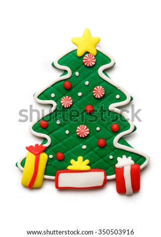 Christmas decorative tree as illustration for design