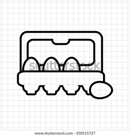 Icon of eggs in carton package
