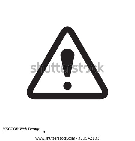 Exclamation danger sign Royalty-Free Stock Photo #350542133