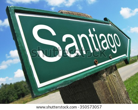 SANTIAGO road sign