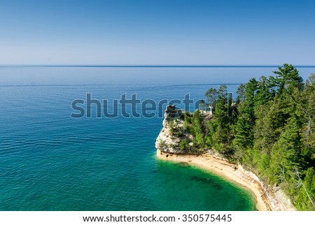 Miners Castle rock formation,  Munising, Pictured Rocks National Lake shore