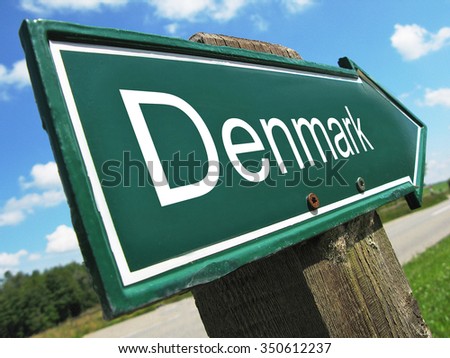 DENMARK road sign
