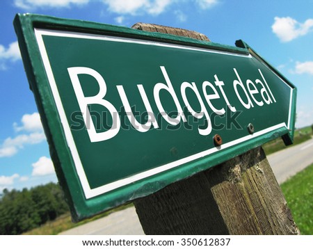 Budget deal road sign