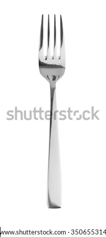 Fork isolated on white background with clipping path Royalty-Free Stock Photo #350655314