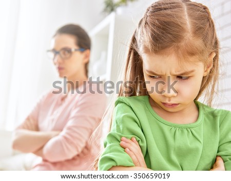 mother and her daughter quarreled
 Royalty-Free Stock Photo #350659019