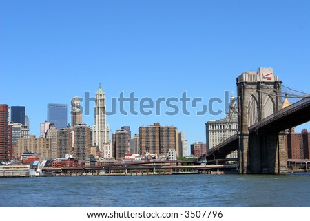 Brooklyn Bridge with Manhattan Skyline