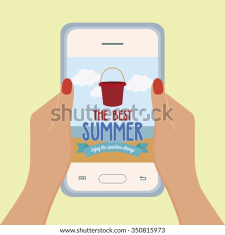 Abstract summer vacation promotion on a special background