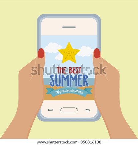 Abstract summer vacation promotion on a special background