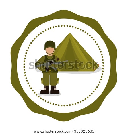 Armed forces concept  with military icons design, vector illustration 10 eps graphic.