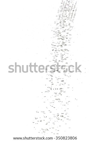 Abstract big drops of water on a white background. Texture of water. Elements of design. Shower. Watering. Spray drops. Sputtering water particle. Drip irrigation. Royalty-Free Stock Photo #350823806