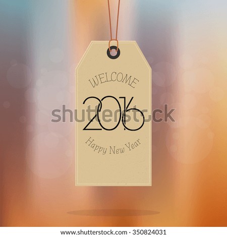 Isolated label with text on a colored background for new year celebrations