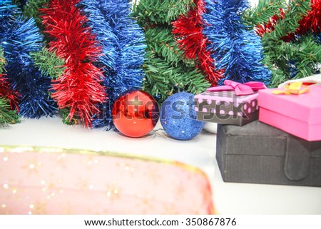 Photo of the Christmas decorations and gifts