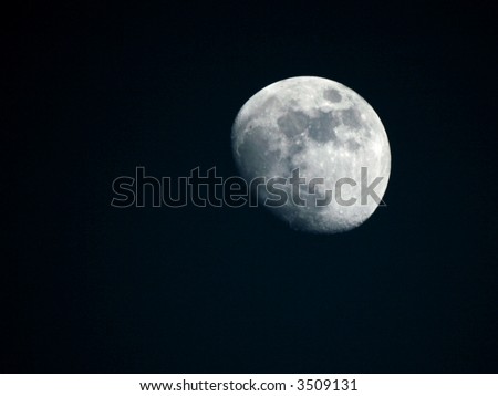 Moon on the night sky background