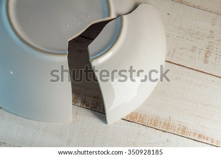 break white dish on the wooden floor