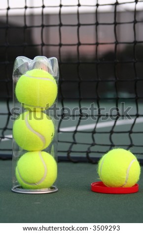Tennis ball and container