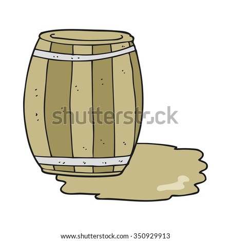 freehand drawn cartoon barrel of beer