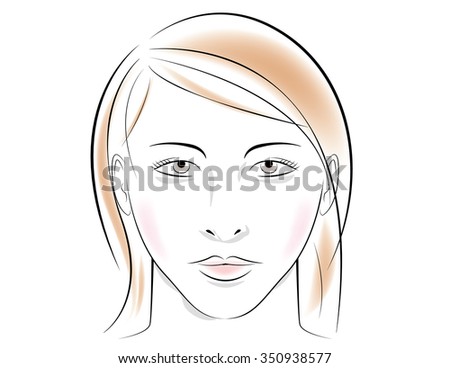 beauty face girl. Vector illustration