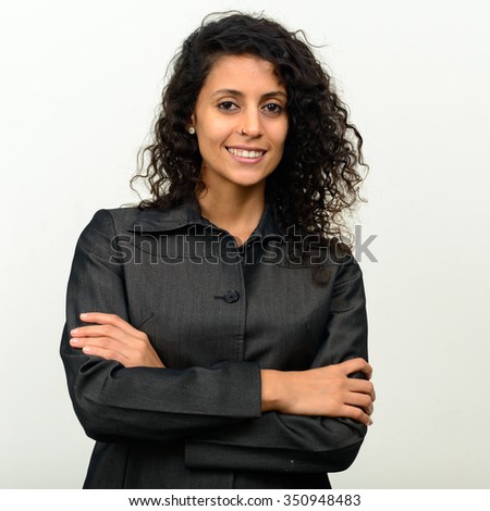 Portrait of beautiful young Brazilian woman smiling