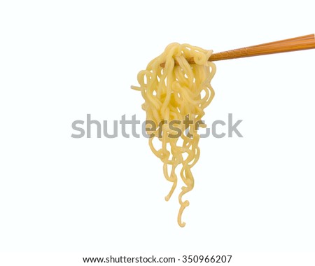 noodle isolated on white background with clipping path.