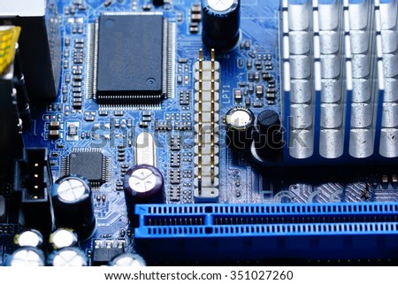 CPU Close : This image was intended to have a shallow depth of field : Suitable for businesses in the various activities .
