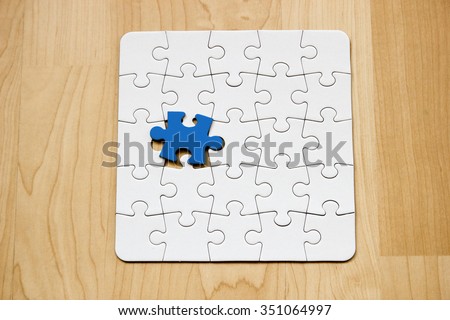 Last puzzle piece to complete the puzzle (blue)