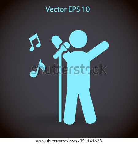singer vector icon
