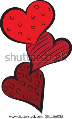 Hearts Clip Art - Vector Illustration