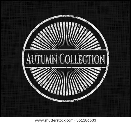 Autumn Collection chalkboard emblem on black board