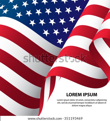 The USA Waving Flag Background, Clipping Mask