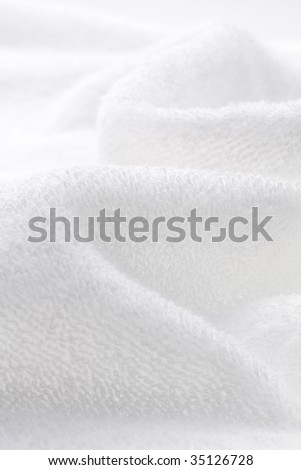 TEXTURE IMAGE- close-up view of the white towel