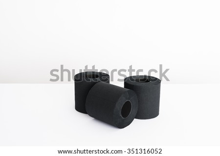 Black toilet paper.