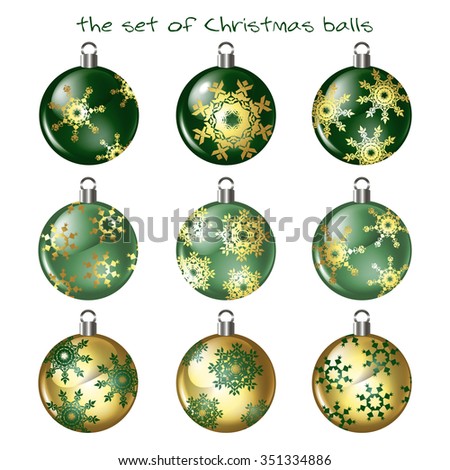 set balls on a Christmas tree