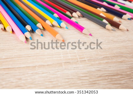 multicolored pensils.  Wooden Pencil.  colored pencils