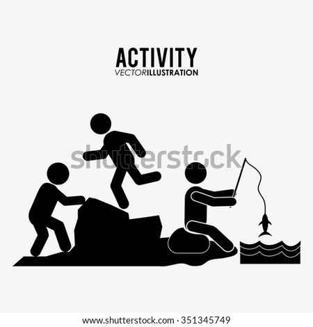 Activity concept with pictogram icons design, vector illustration 10 eps graphic.