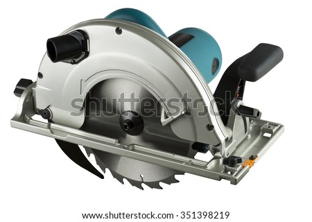 circular saw isolated on a white background. Royalty-Free Stock Photo #351398219
